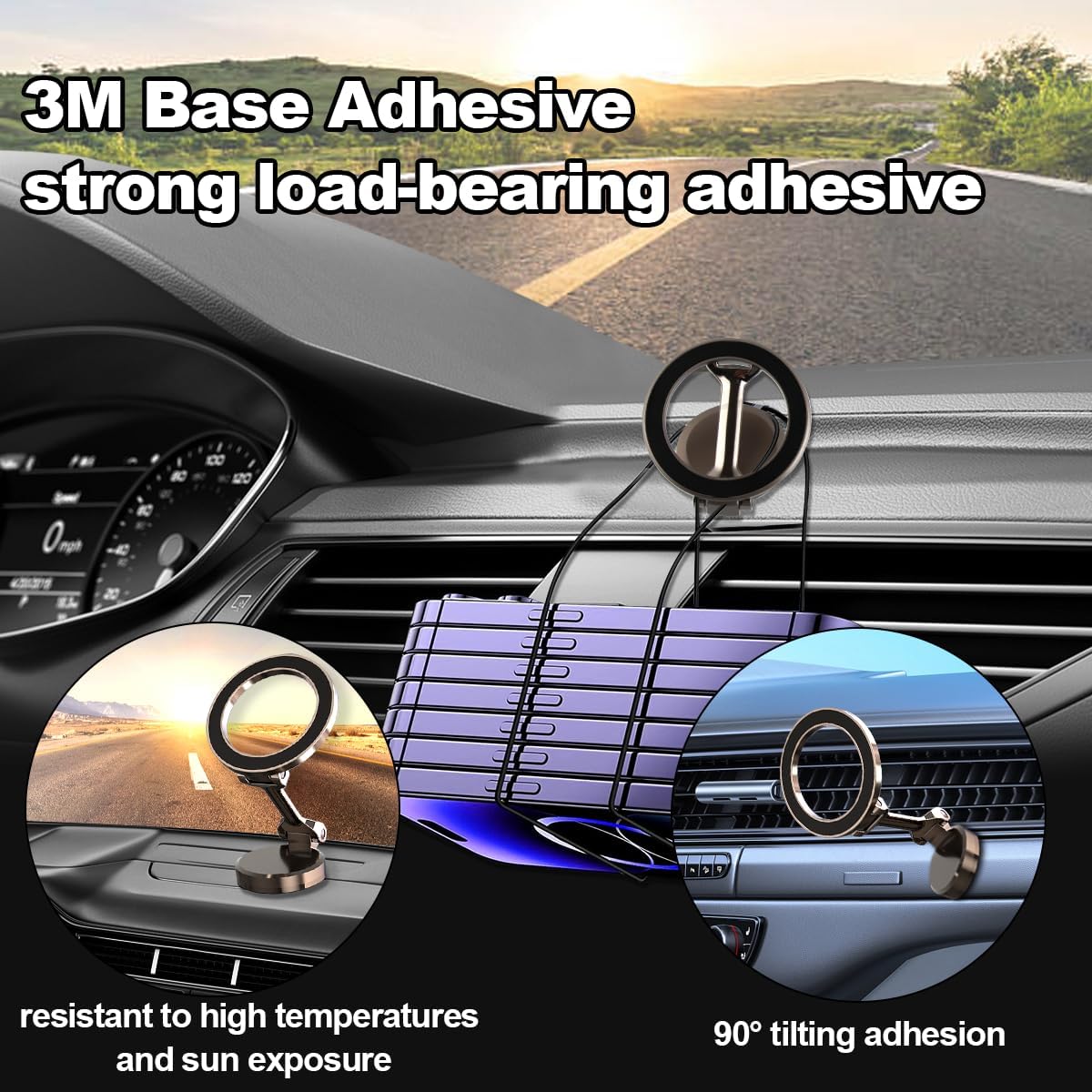 MagGrip Magnetische Telefoonhouder voor MagSafe - De Perfecte Oplossing voor Veilig Rijden!
