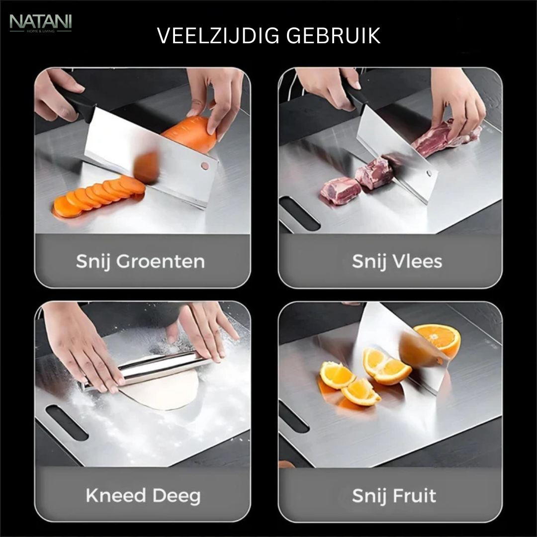 SteelChef RVS Snijplank - Geen Micro Plastic & Bacteriën Meer!