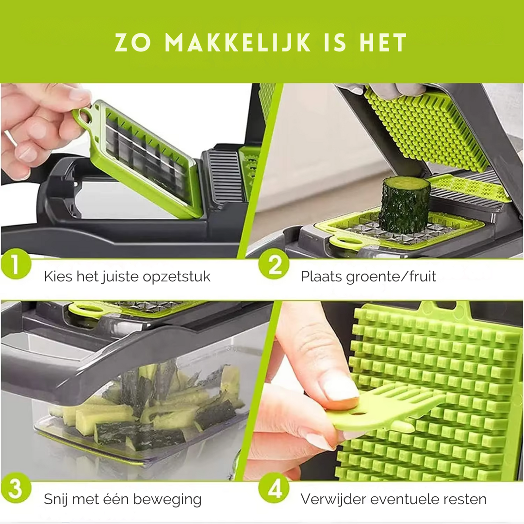 SlicePro | multi-inzetbaar keukenhulpje | efficient de maaltijd voorbereiden