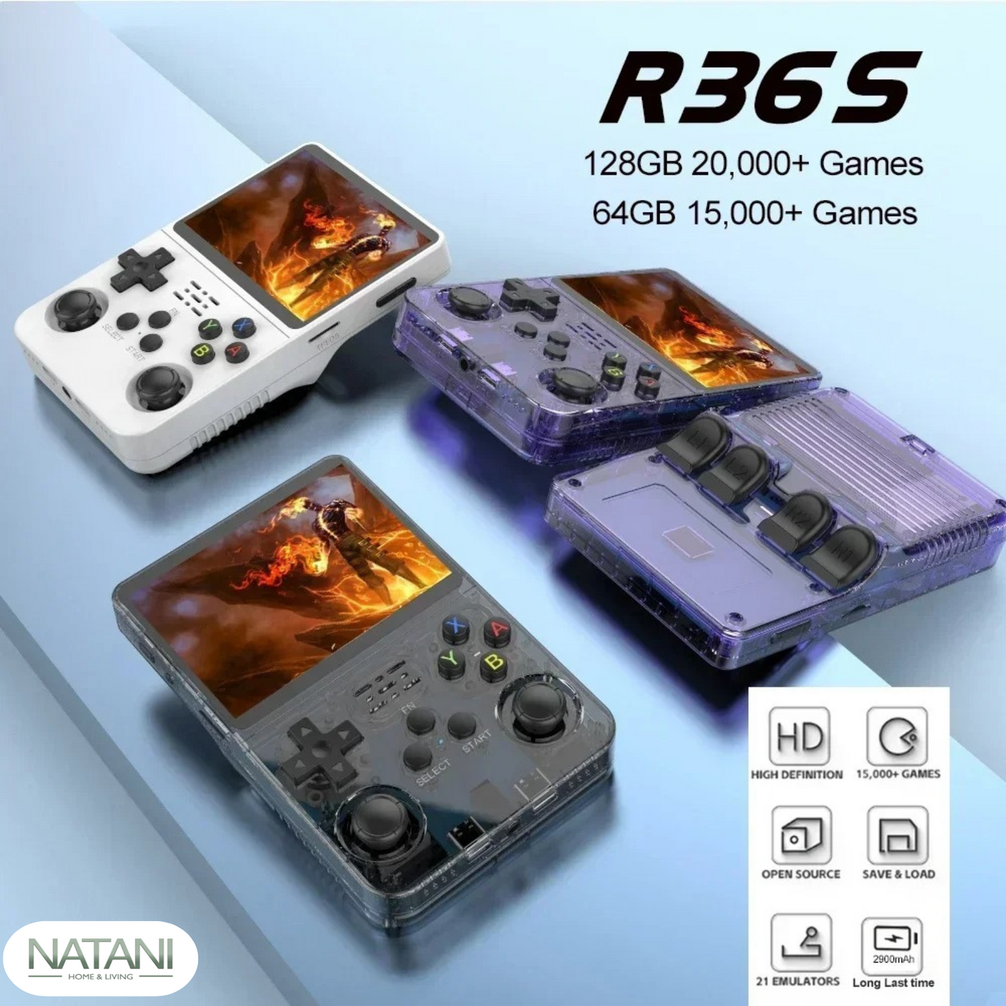 NeoRetro Pro Handheld Game Console - Geniet Overal van Je Favoriete Retro Games