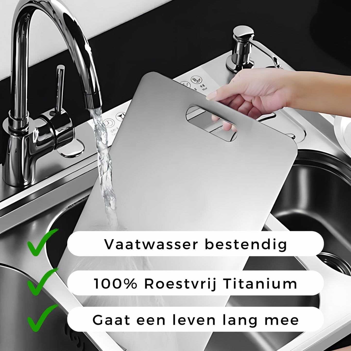 SteelChef RVS Snijplank - Geen Micro Plastic & Bacteriën Meer!