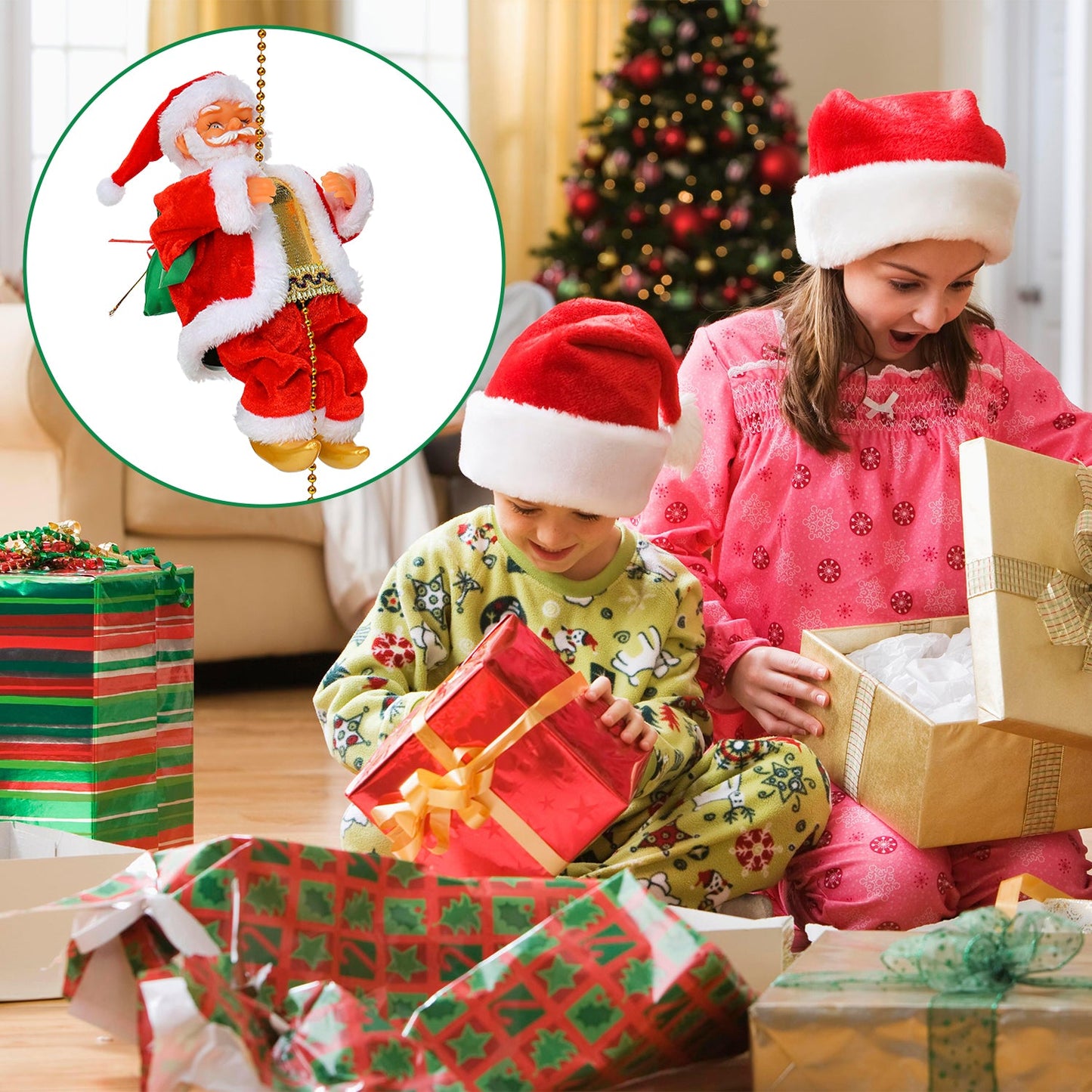 ClimbingSanta Christmas Decoration - Voor kerst pret tijdens de feestdagen