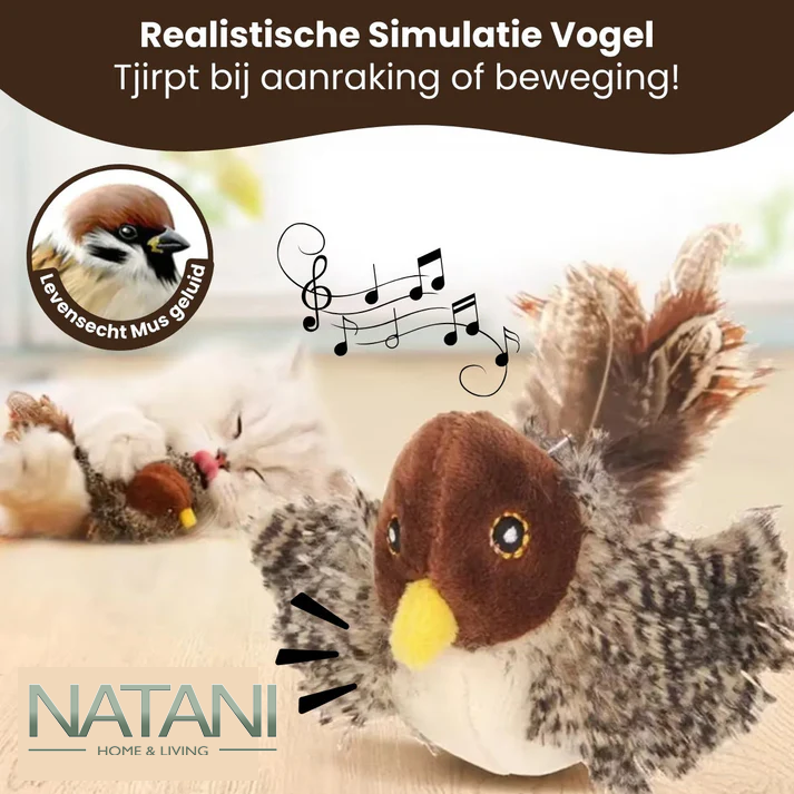 CatChirp Realistische Simulatie Vogel voor Katten - Nooit Meer een Verveelde Kat