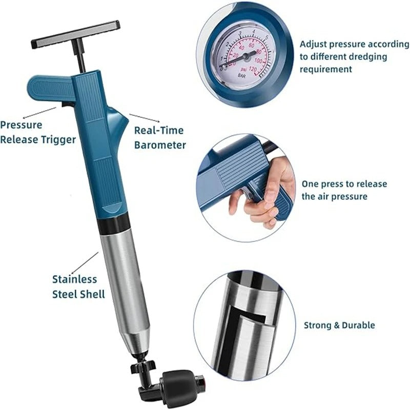 RapidFlush Pro Luchtdruk Ontstopper | Verhelpt Echt Alle Afvoerverstoppingen!