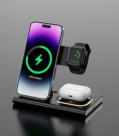 TangleFree | 3-in-1 Draadloze Charger voor Samsung en iPhone | Weg met al die kabels!